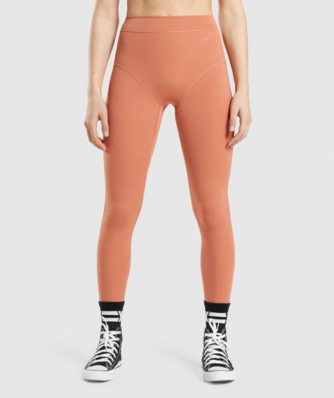 Women's Gymshark KK Fit 7/8 Leggings Orange | NZ 2SLHZC